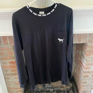 PINK Victoria's Secret Black Long Sleeve Tee